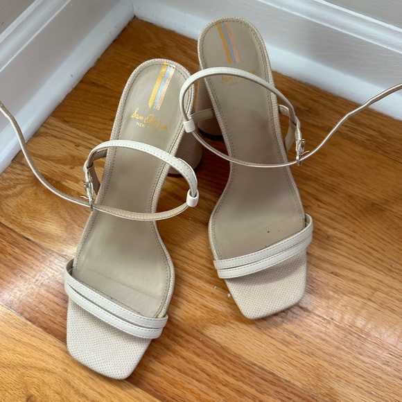 Sam Edelman Cream Summer Heels - Picture 2 of 3